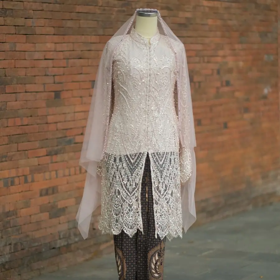 Gambar referensi Kebaya Ibu Soft Pink, kode IB45